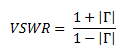 TDR voltage standing wave ratio, VSWR, reflection coefficient